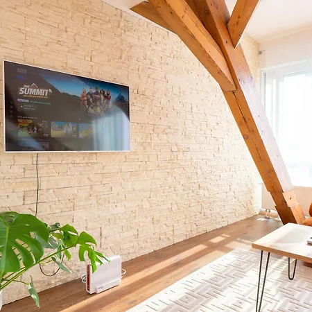 Greentreehomes - Penthouse Eiche - Zentral - Privatparkplatz - Familienfreundlich Apartmán Bamberg